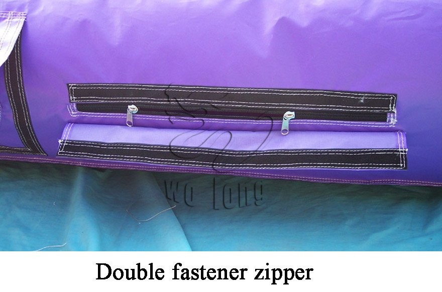 double fastener zipper.